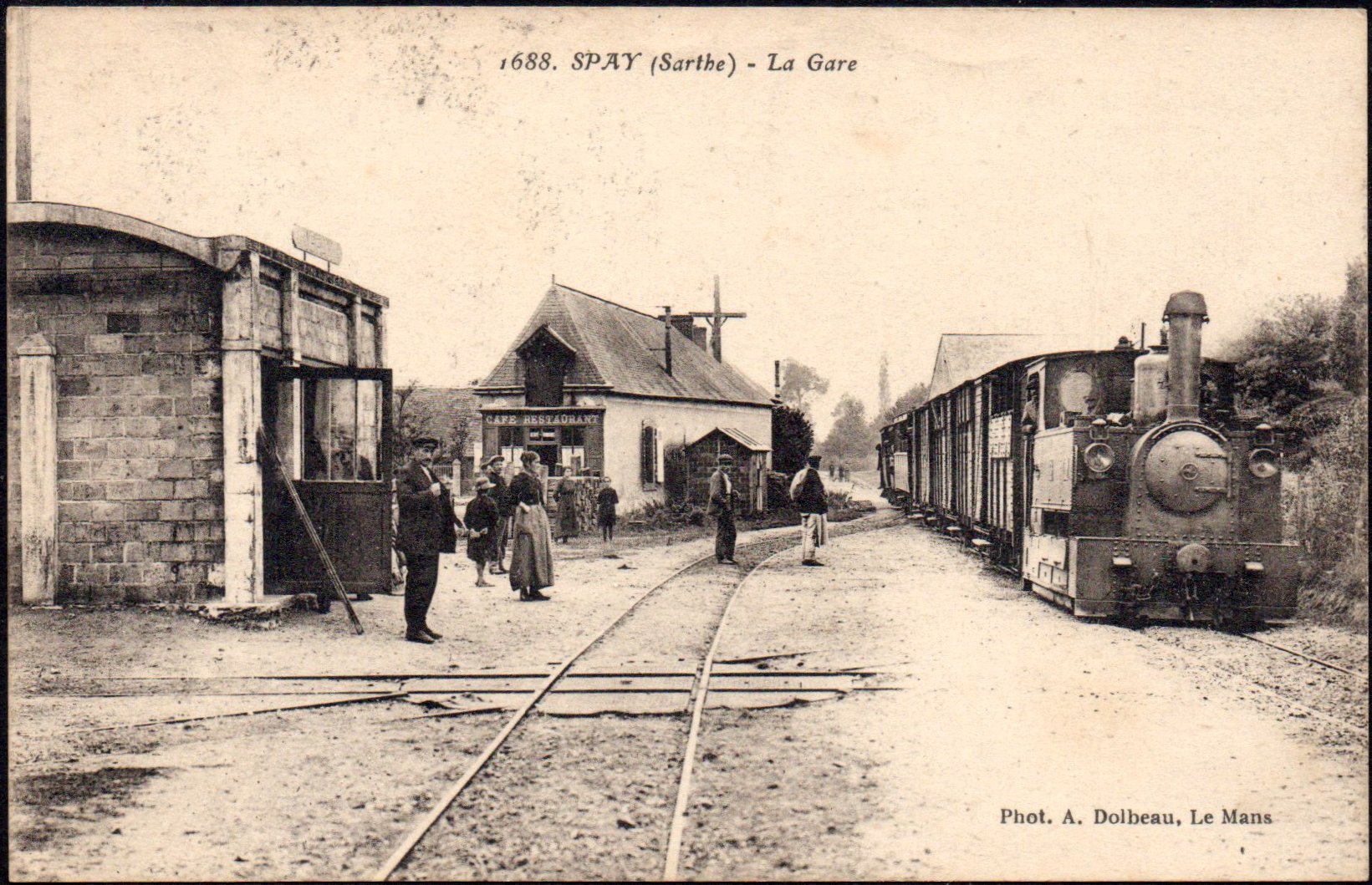 Gare de Spay, Sarthe : Tramway à Vapeur